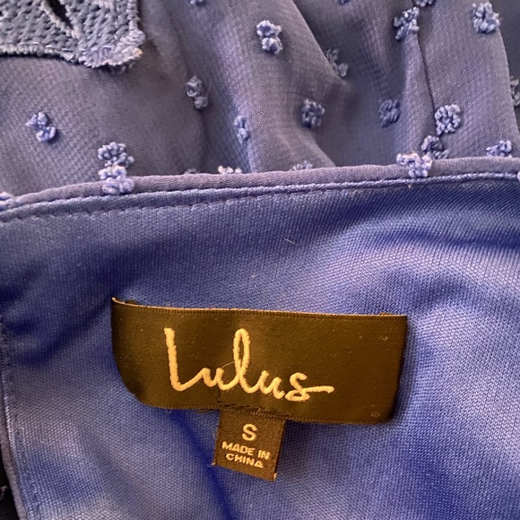 LULU’S | Romper | Size S | Cobalt Blue | Wide Sleeves, Lace Details - Picture 5 of 6